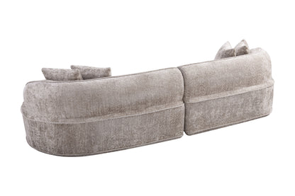 Modern Curved L-Shape Luxury Sectional Oversized Sofa: Minimalist Design, Comfy Sleeper Couch for Living Room, Apartment & Reception Spaces,No Assembly Required image 6