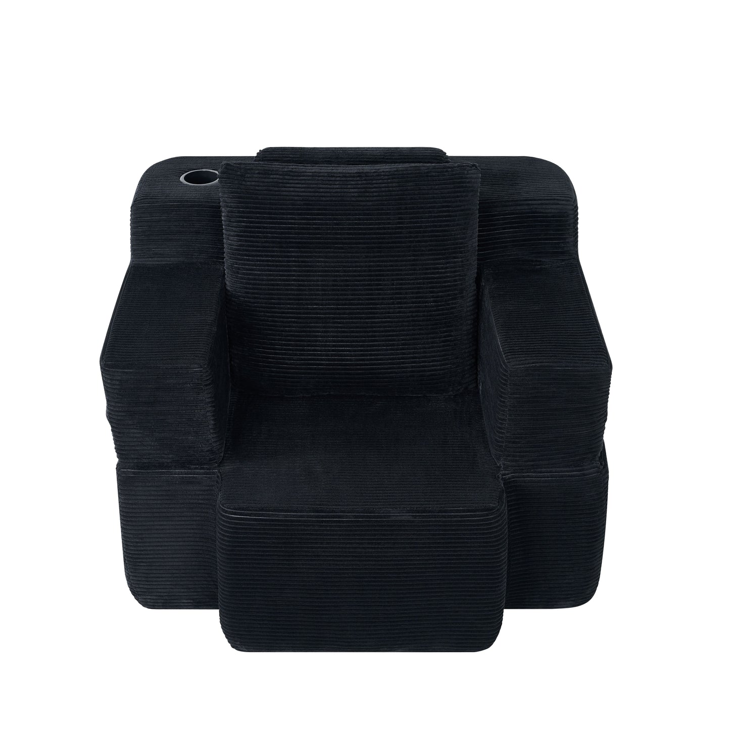 Multi-Functional Single Compression Sofa, Convertible into Computer Desk & Simple Office Desk, Corduroy Upholstery, Comfortable Seating, Ideal for Office Workers image 6