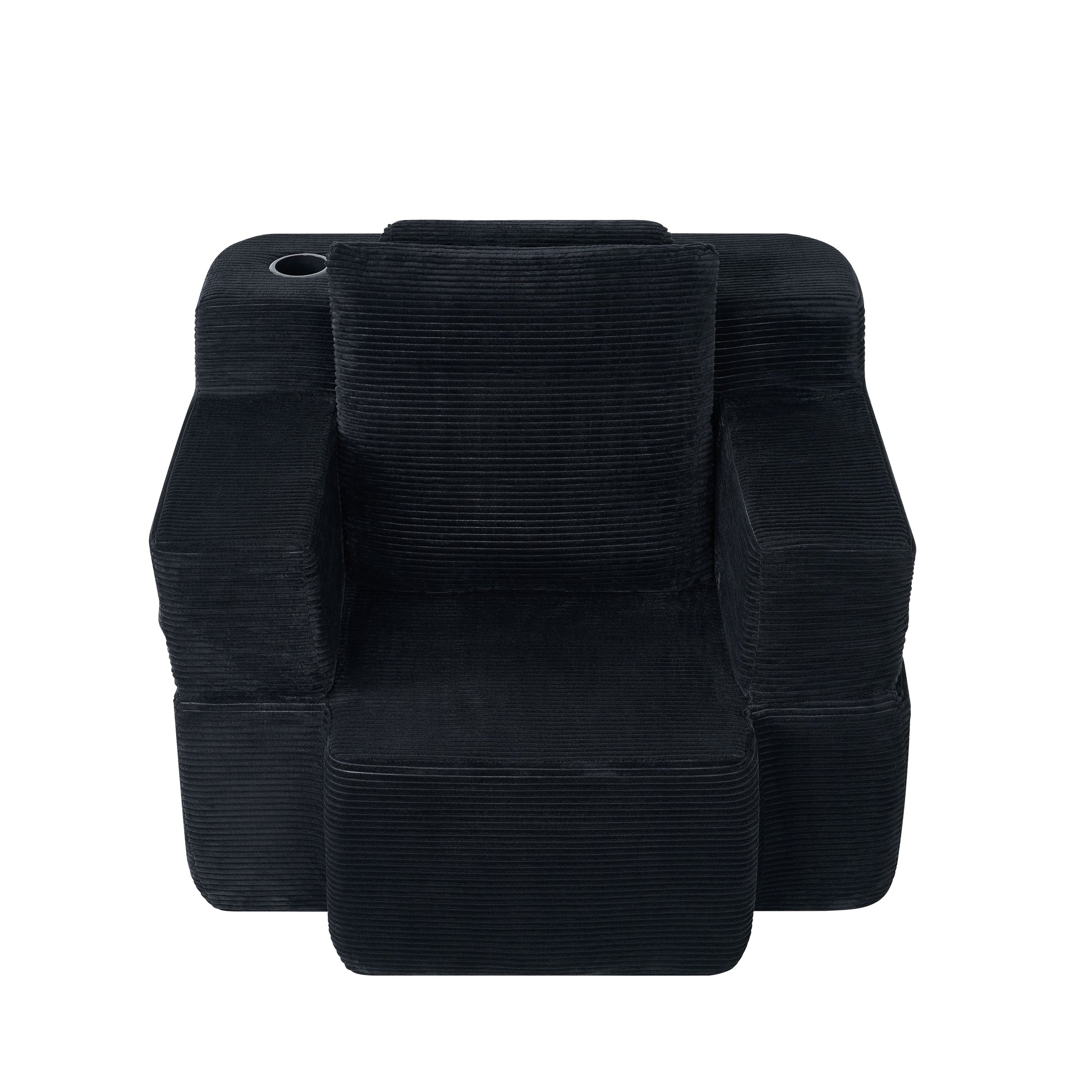 Multi-Functional Single Compression Sofa, Convertible into Computer Desk & Simple Office Desk, Corduroy Upholstery, Comfortable Seating, Ideal for Office Workers image 6