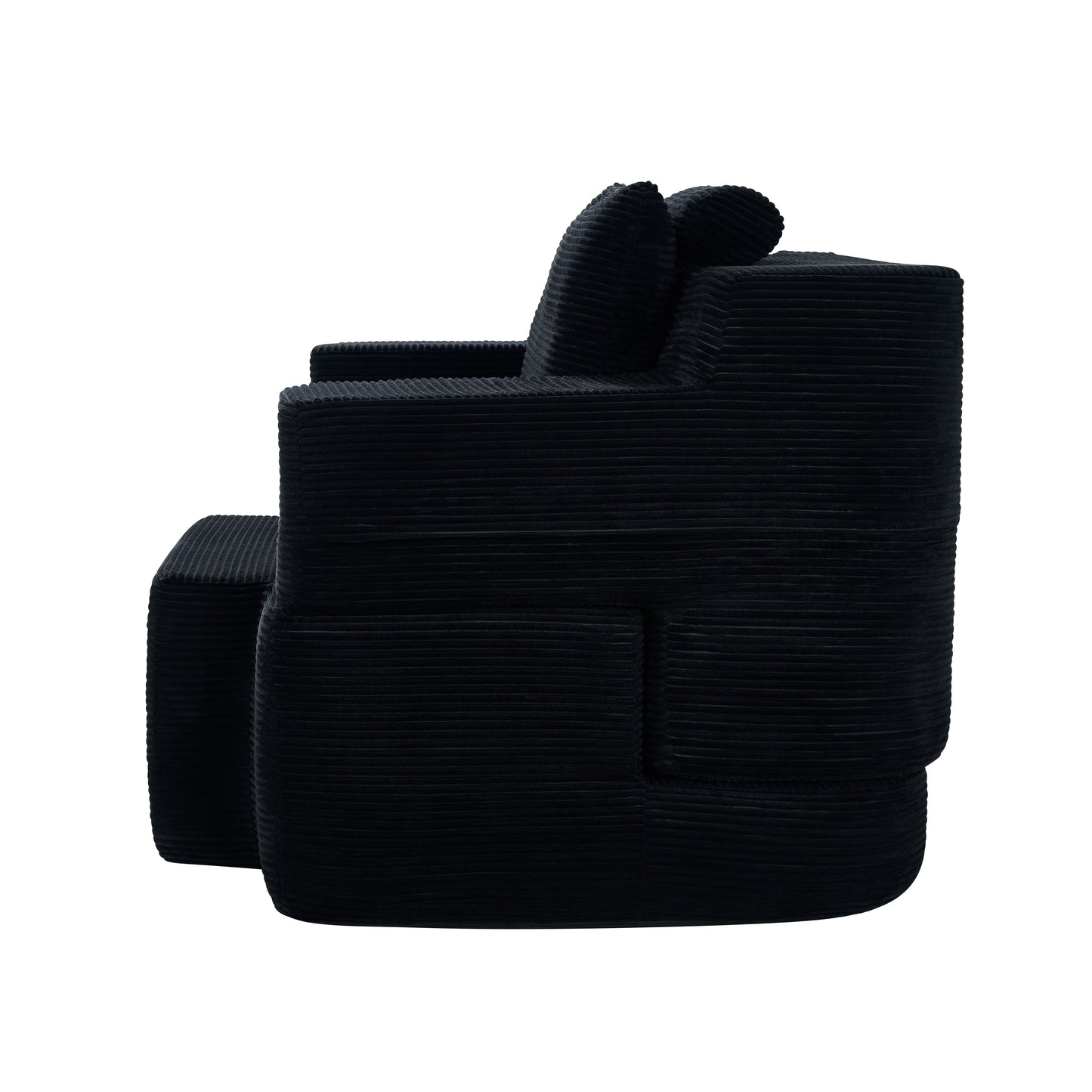 Multi-Functional Single Compression Sofa, Convertible into Computer Desk & Simple Office Desk, Corduroy Upholstery, Comfortable Seating, Ideal for Office Workers image 8