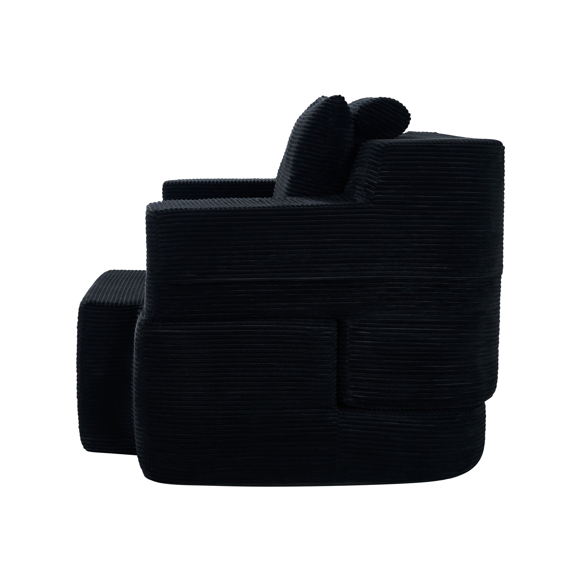 Multi-Functional Single Compression Sofa, Convertible into Computer Desk & Simple Office Desk, Corduroy Upholstery, Comfortable Seating, Ideal for Office Workers image 8