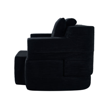 Multi-Functional Single Compression Sofa, Convertible into Computer Desk & Simple Office Desk, Corduroy Upholstery, Comfortable Seating, Ideal for Office Workers image 8