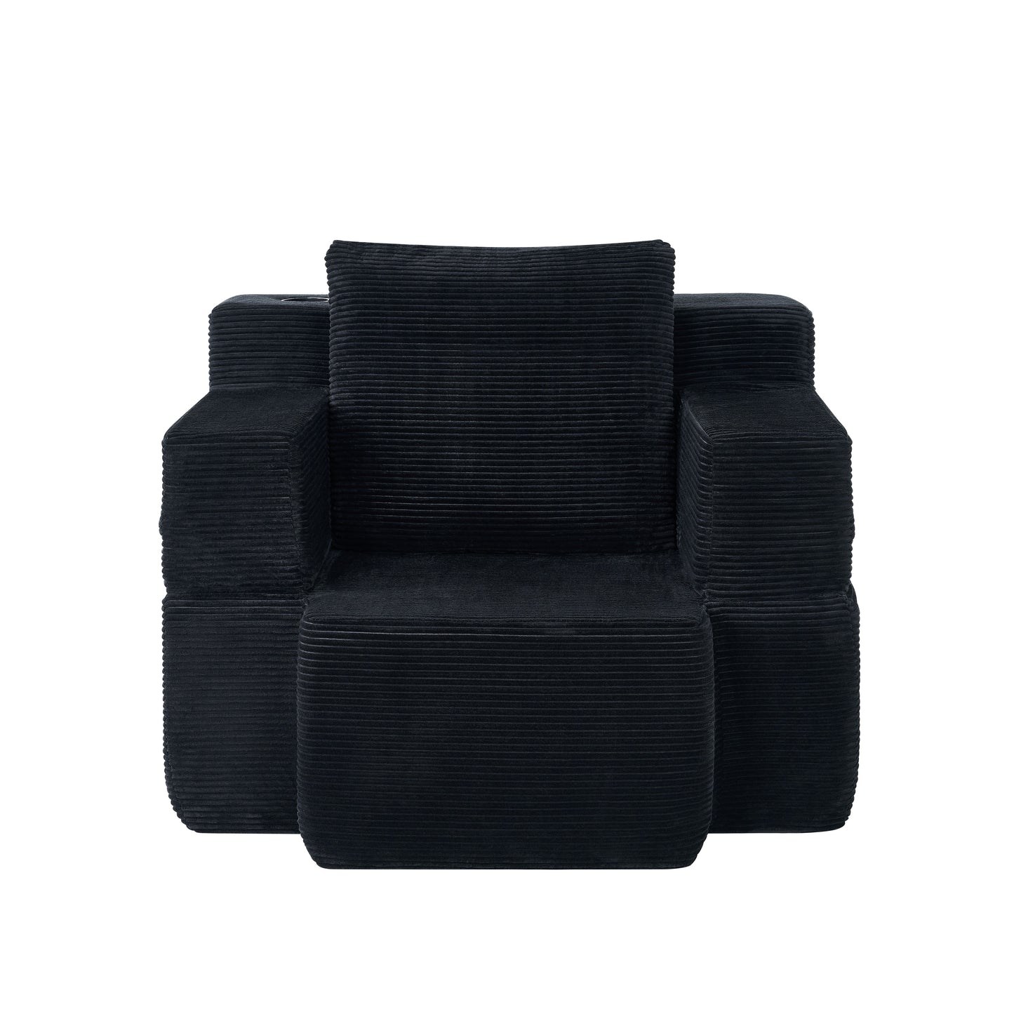 Multi-Functional Single Compression Sofa, Convertible into Computer Desk & Simple Office Desk, Corduroy Upholstery, Comfortable Seating, Ideal for Office Workers image 9