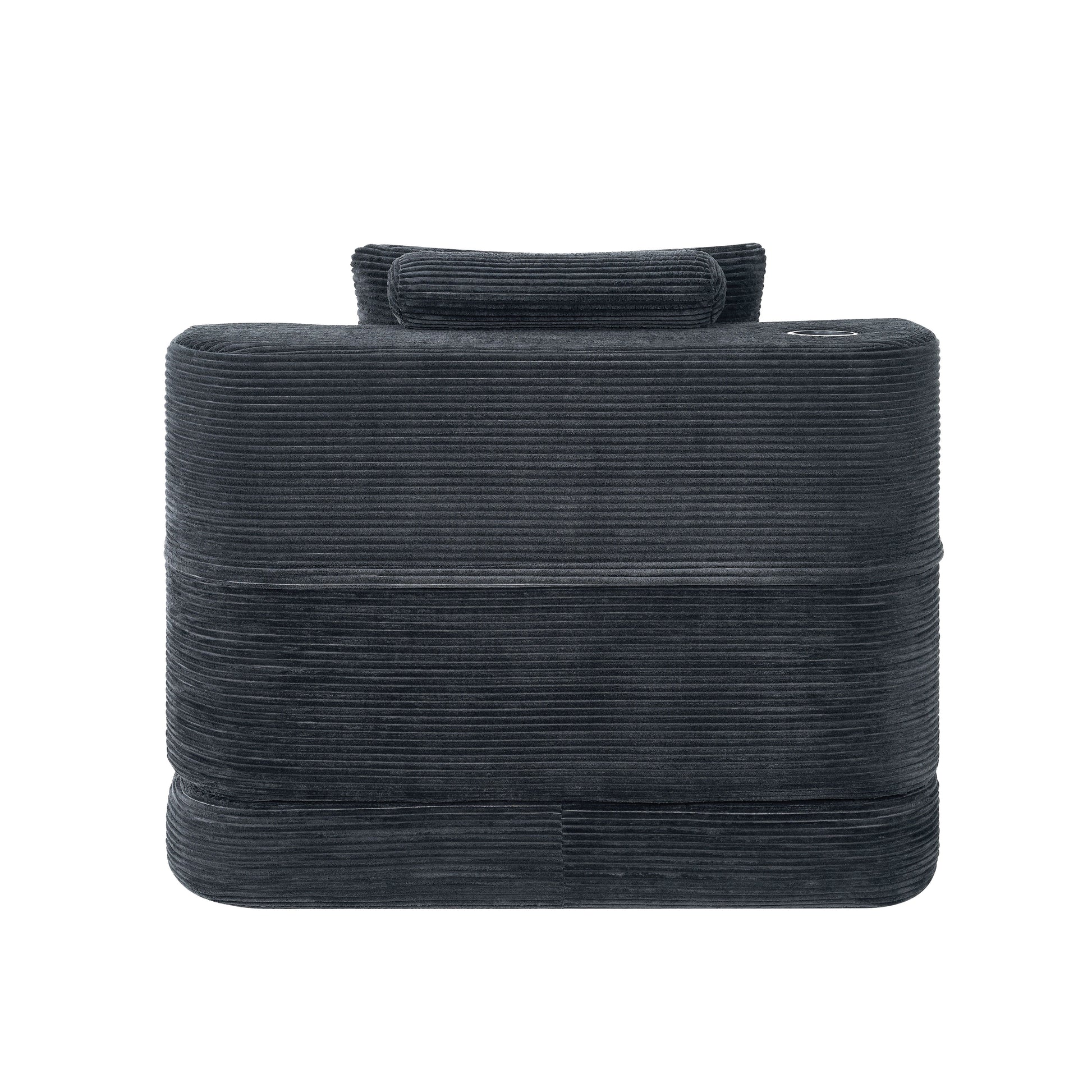 Multi-Functional Single Compression Sofa, Convertible into Computer Desk & Simple Office Desk, Corduroy Upholstery, Comfortable Seating, Ideal for Office Workers image 10