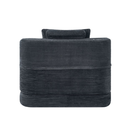 Multi-Functional Single Compression Sofa, Convertible into Computer Desk & Simple Office Desk, Corduroy Upholstery, Comfortable Seating, Ideal for Office Workers image 10