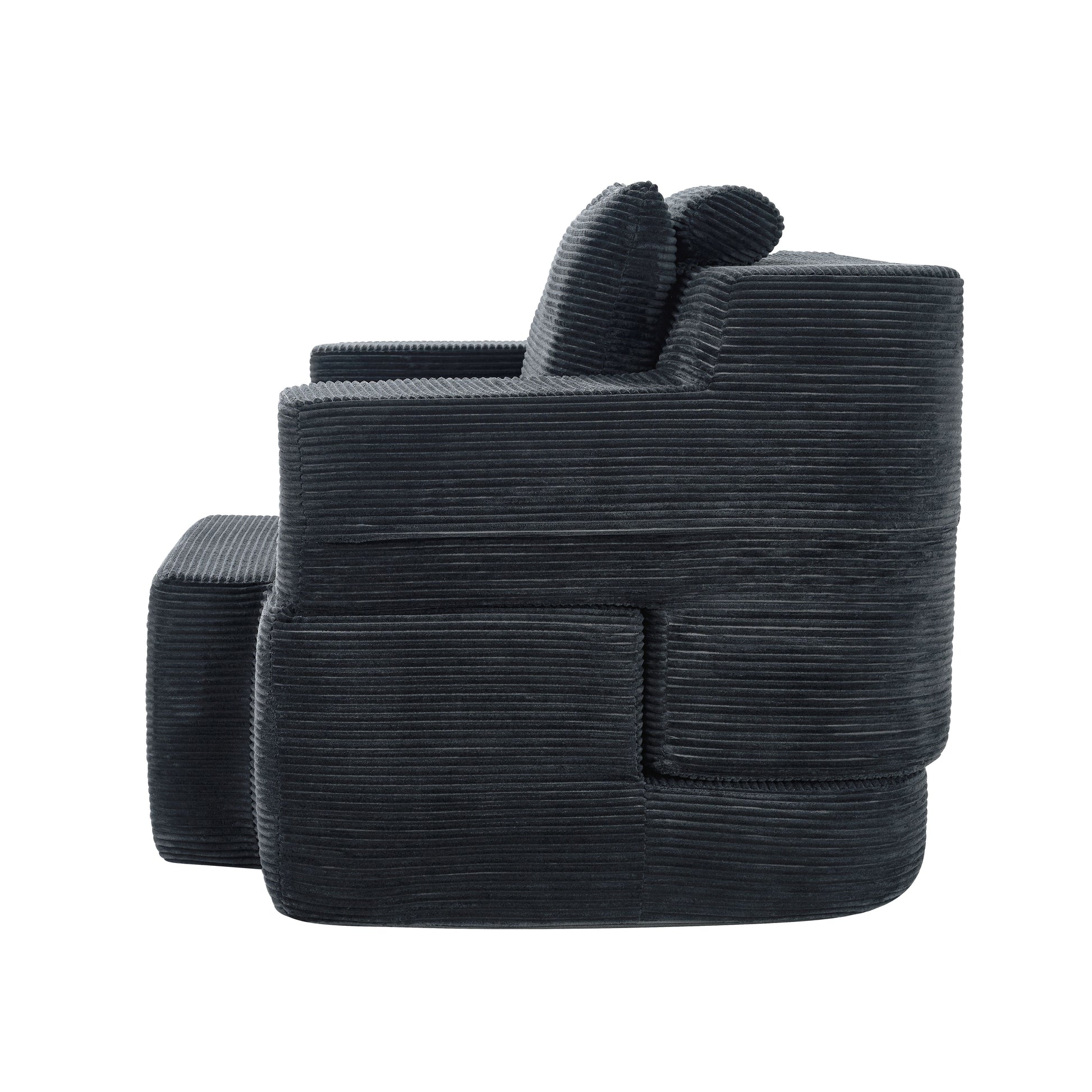 Multi-Functional Single Compression Sofa, Convertible into Computer Desk & Simple Office Desk, Corduroy Upholstery, Comfortable Seating, Ideal for Office Workers image 8