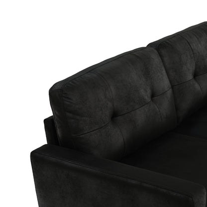 65-inch Modern Minimalist Two-Seater Sofa, featuring breathable Foil fabric and solid wood legs image 12