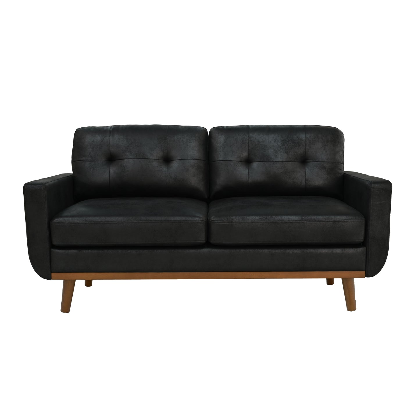 65-inch Modern Minimalist Two-Seater Sofa, featuring breathable Foil fabric and solid wood legs image 6