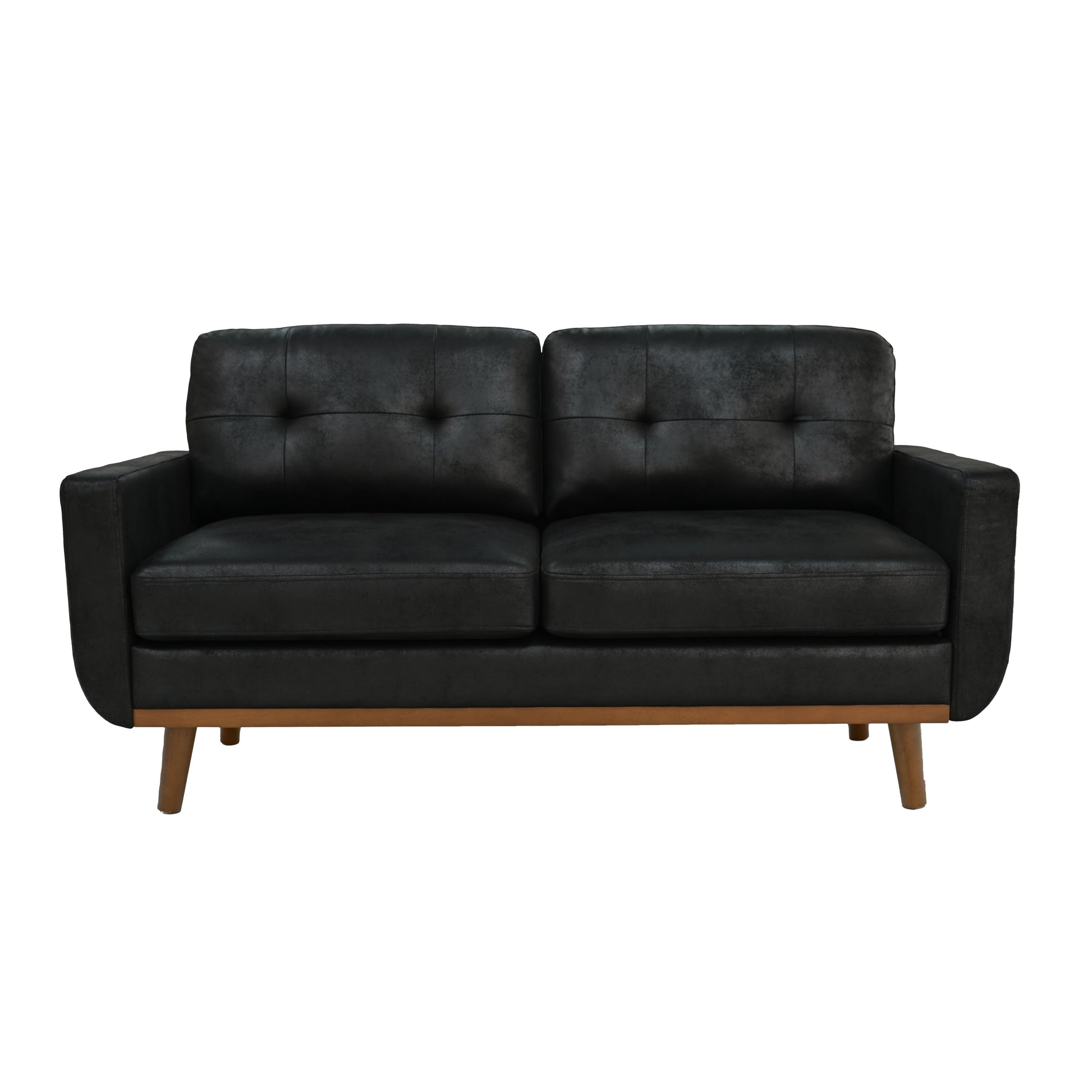 65-inch Modern Minimalist Two-Seater Sofa, featuring breathable Foil fabric and solid wood legs image 6
