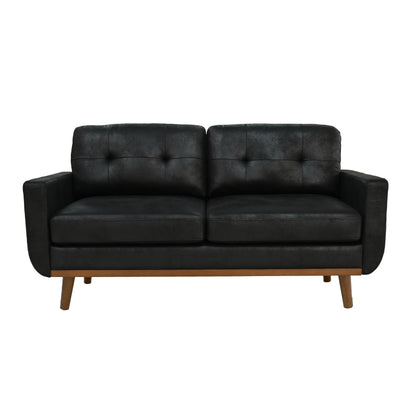 65-inch Modern Minimalist Two-Seater Sofa, featuring breathable Foil fabric and solid wood legs image 6