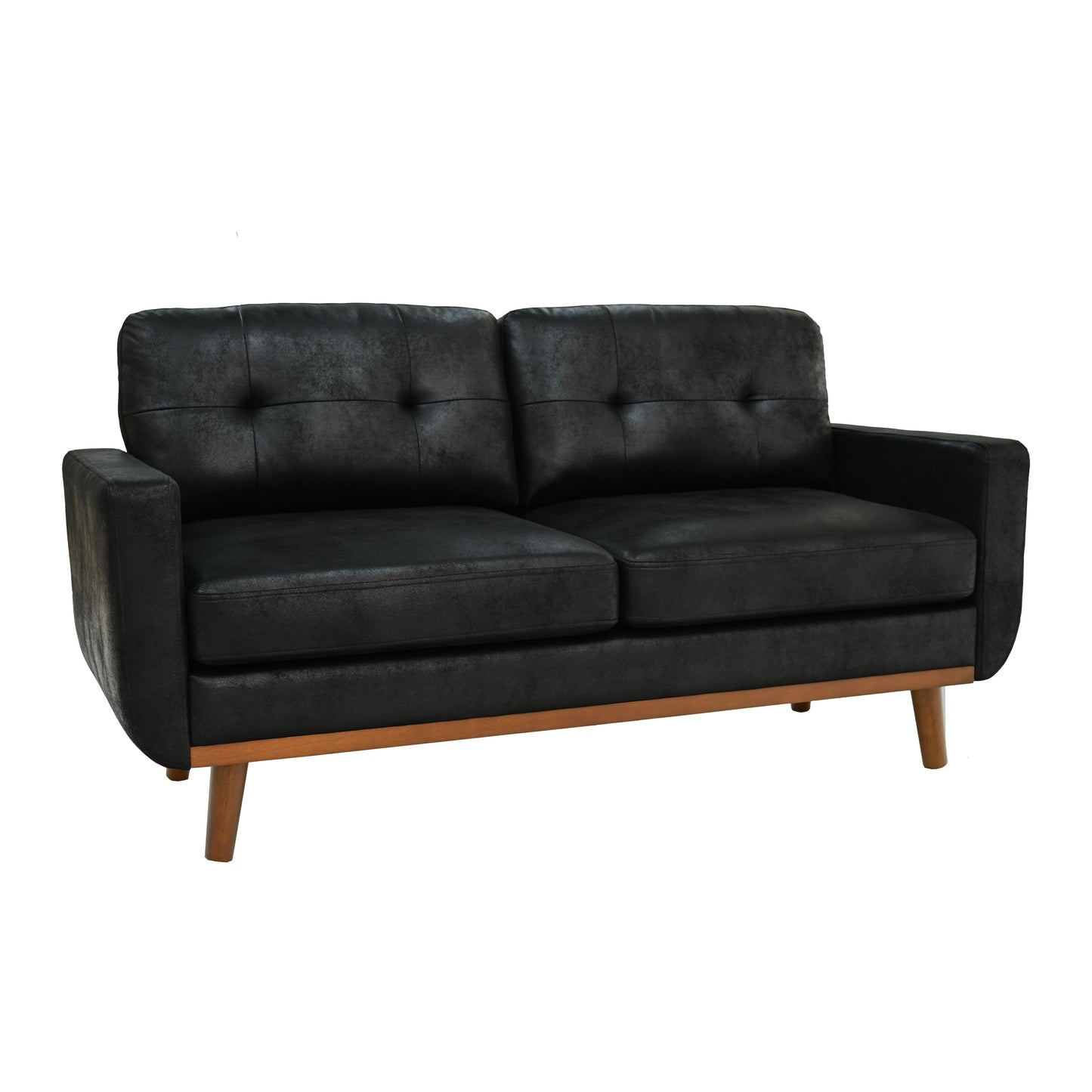 65-inch Modern Minimalist Two-Seater Sofa, featuring breathable Foil fabric and solid wood legs image 7