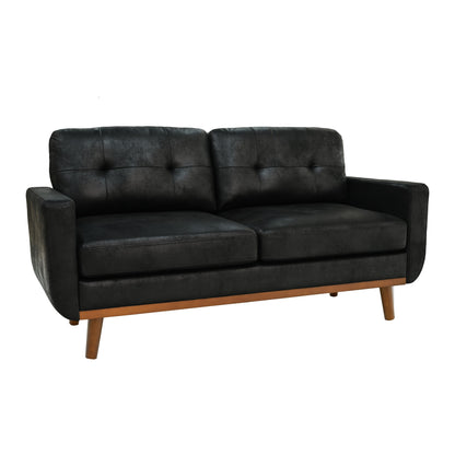 65-inch Modern Minimalist Two-Seater Sofa, featuring breathable Foil fabric and solid wood legs image 7