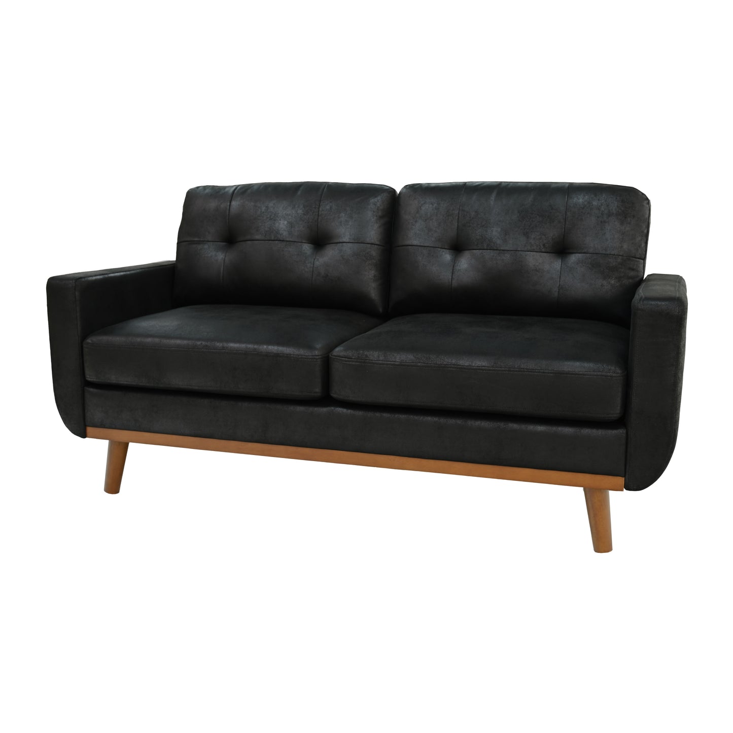 65-inch Modern Minimalist Two-Seater Sofa, featuring breathable Foil fabric and solid wood legs image 9