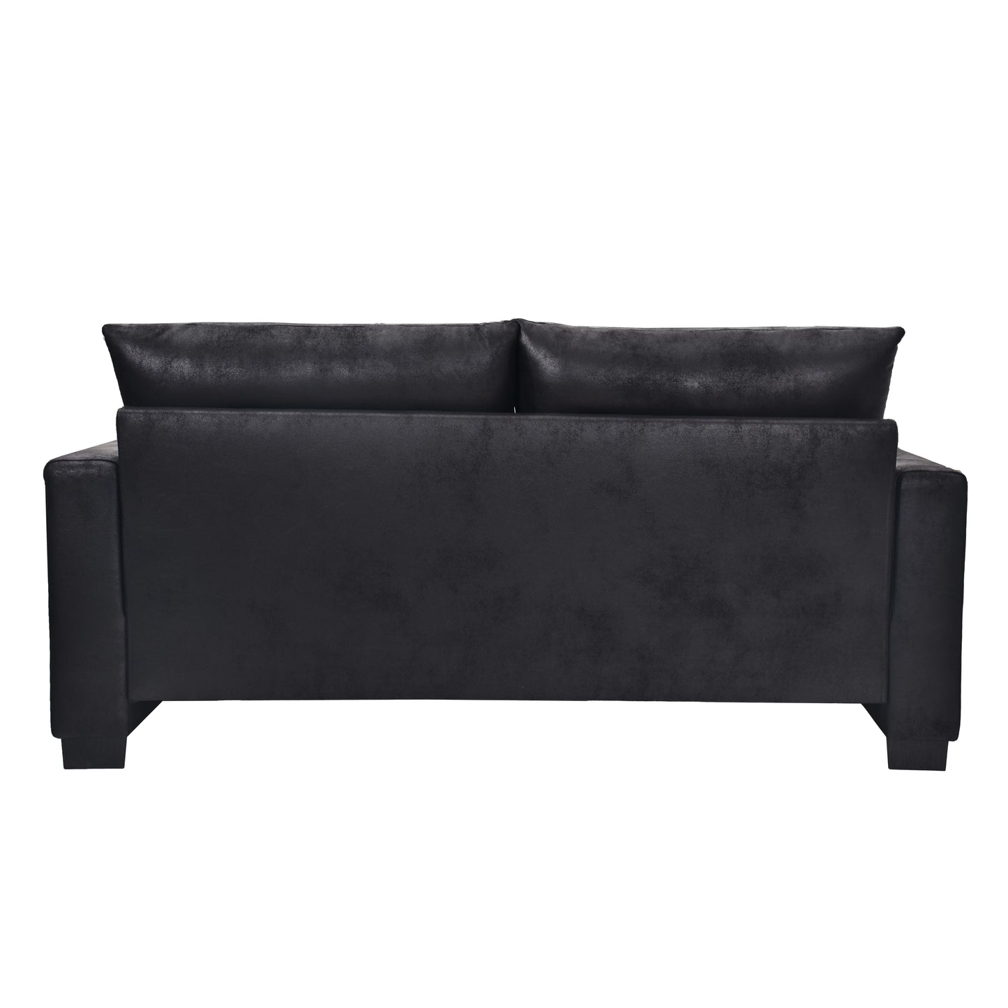 This 69-inch two-seater sofa features a Foil fabric and comes with two throw pillows, offering a comfortable seating experience suitable for any setting. image 12