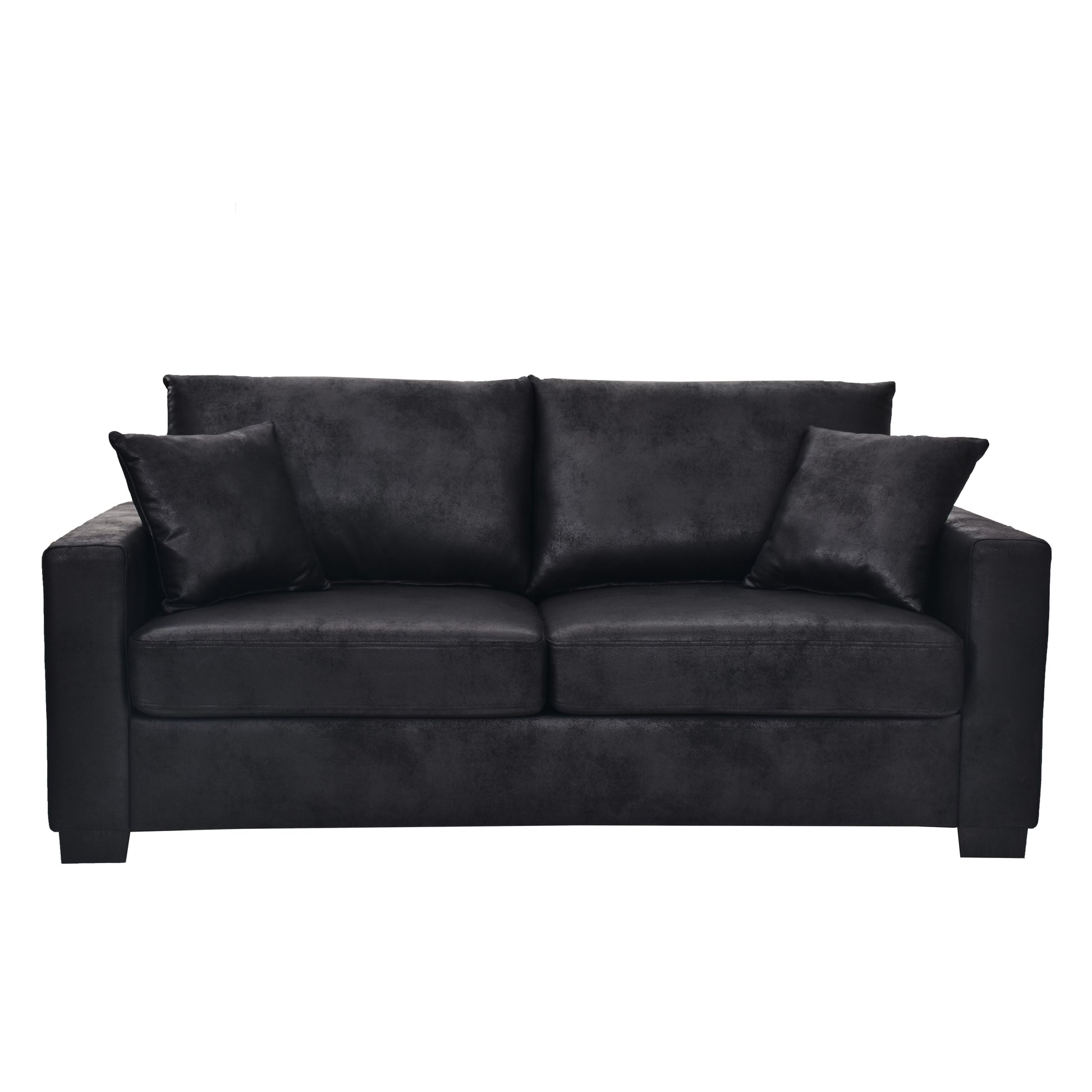This 69-inch two-seater sofa features a Foil fabric and comes with two throw pillows, offering a comfortable seating experience suitable for any setting. image 7