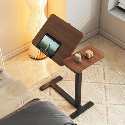 Mobile Adiustable Standing Desk, Walnut Color image 9