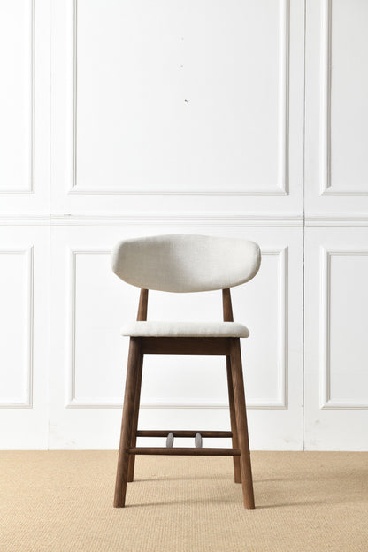 Set of 2 Upgraded Version Modern Ash Wood Counter Height Bar Stools - WALNUT image 10