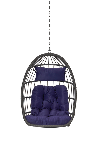 Outdoor Garden Rattan Egg Swing Chair Hanging Chair PE Hang Chair image 9