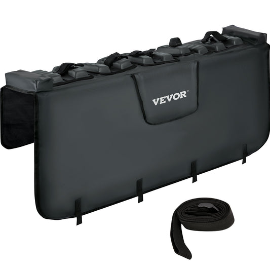 VEVOR Tailgate Bike Pad, Truck Tailgate Protection Pad for Mountain Bikes, Waterproof PVC Tailgate Cover with Tool Pockets and Straps, Fits Most Pickup Trucks 54 inch