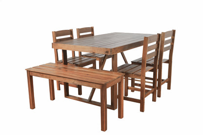 U_Style High-quality Acacia Wood Outdoor Table and Chair Set, Suitable for Patio, Balcony, Backyard(old sku:WY000432AAE) image 5