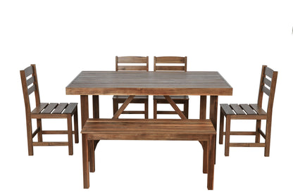 U_Style High-quality Acacia Wood Outdoor Table and Chair Set, Suitable for Patio, Balcony, Backyard(old sku:WY000432AAE) image 6