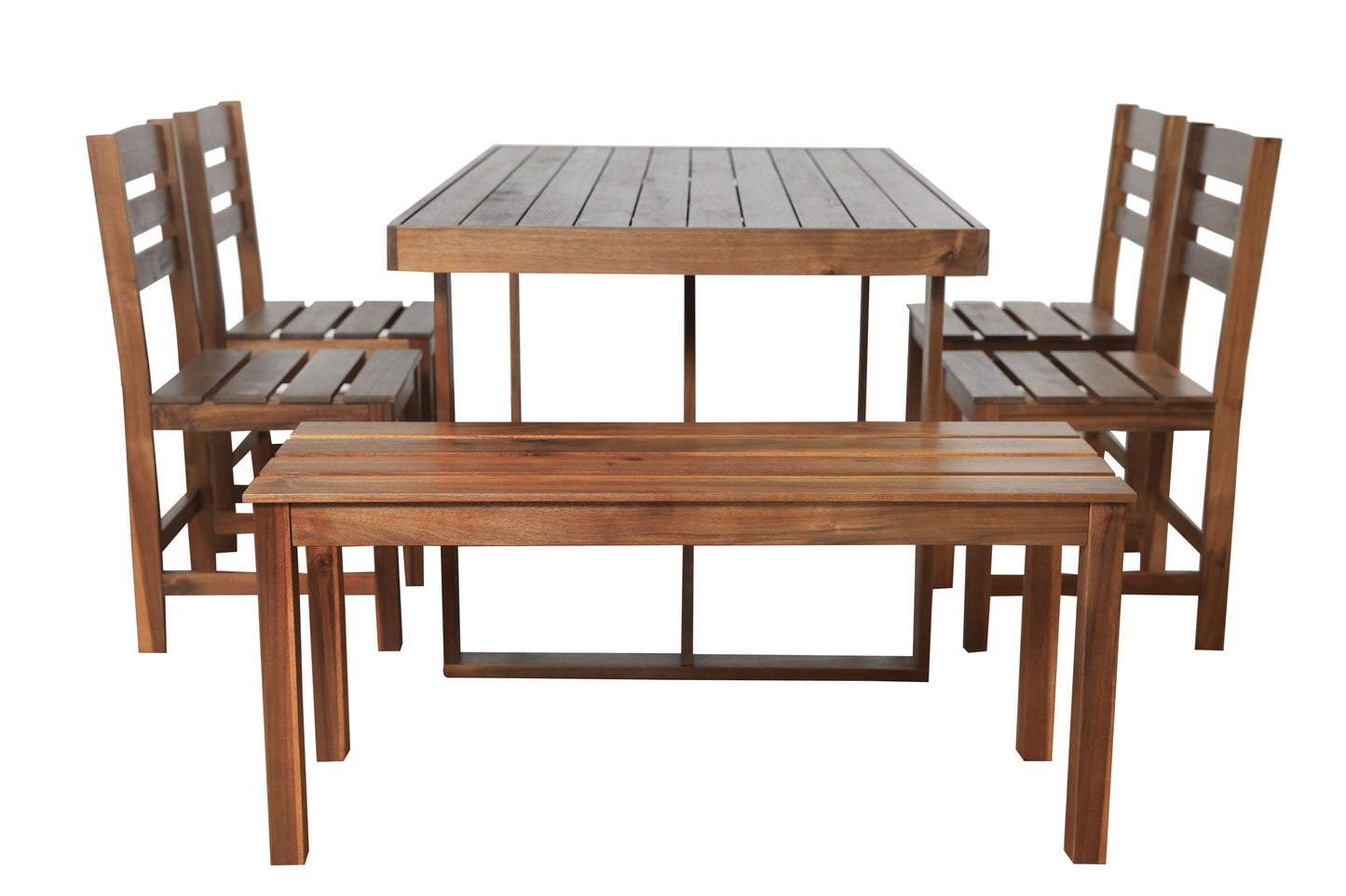 U_Style High-quality Acacia Wood Outdoor Table and Chair Set, Suitable for Patio, Balcony, Backyard(old sku:WY000432AAE) image 7