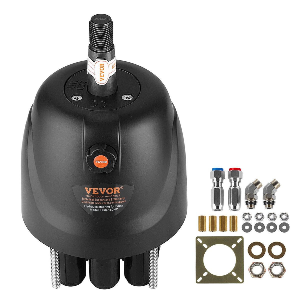 vevor-hydraulic-outboard-steering-pump-150hp Built-in Lock Valve