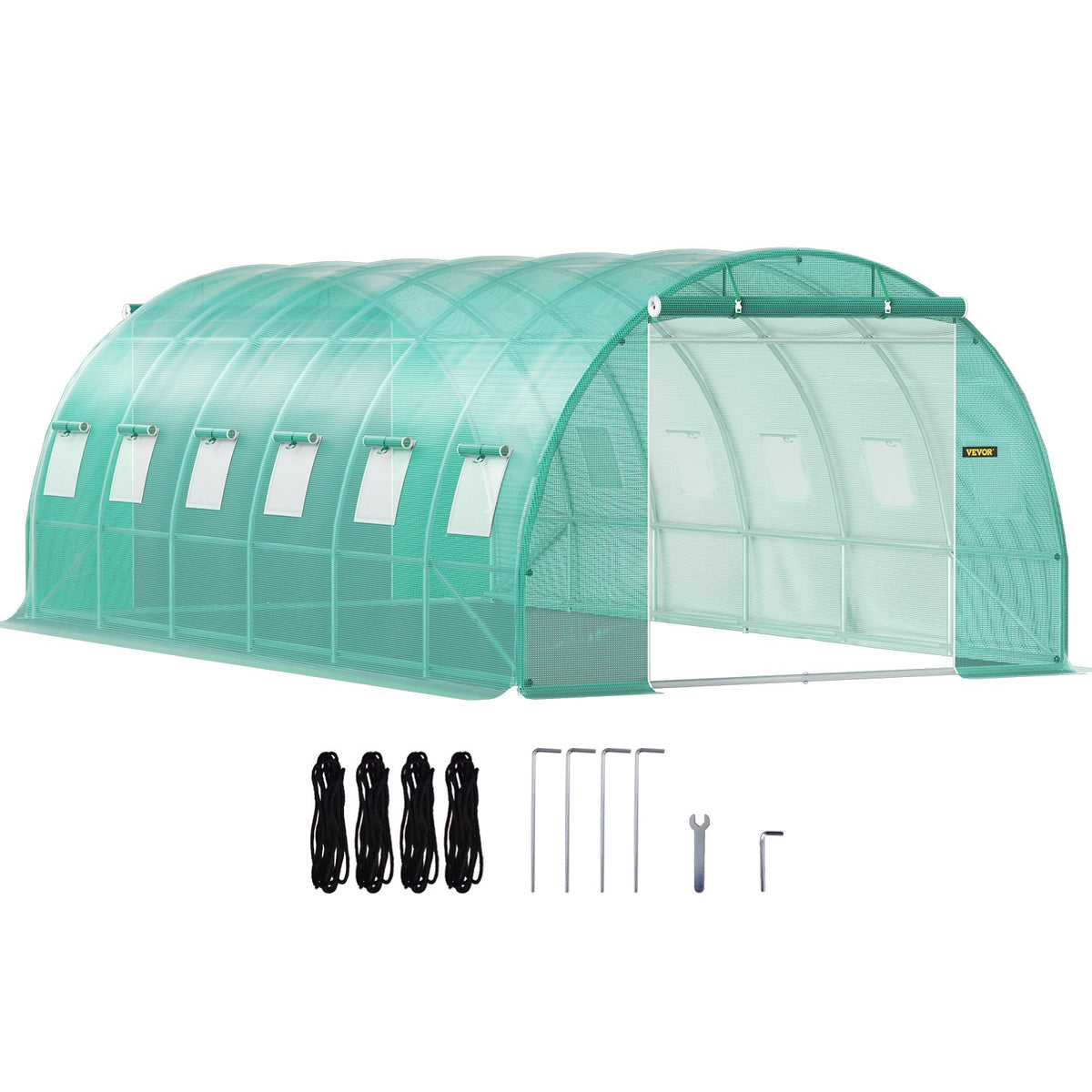 VEVOR Walk-in Tunnel Greenhouse, Portable Plant Hoop House Green / 19.7 x 9.8 x 6.6 ft