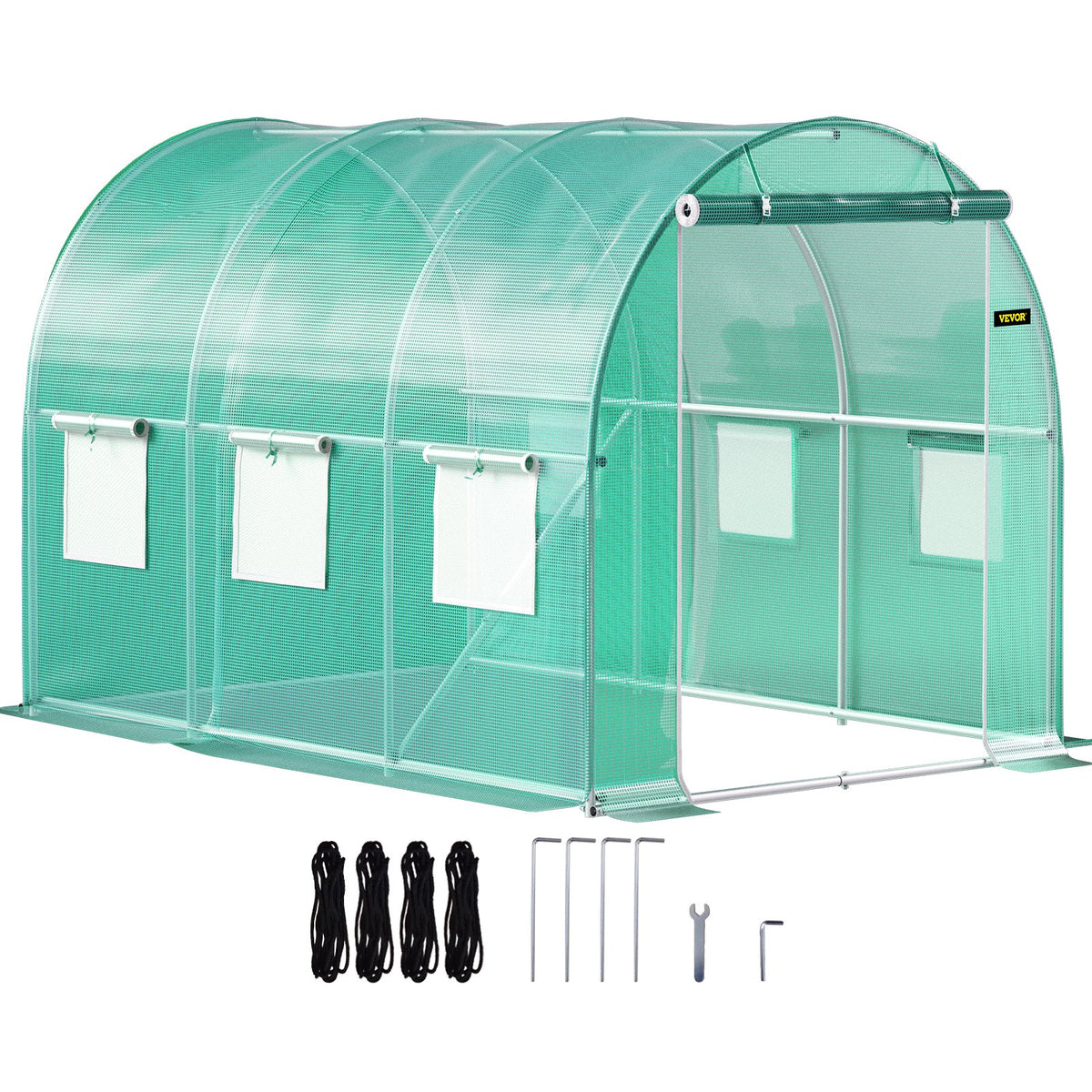 VEVOR Walk-in Tunnel Greenhouse, Portable Plant Hoop House Green / 9.8 x 6.6 x 6.6 ft