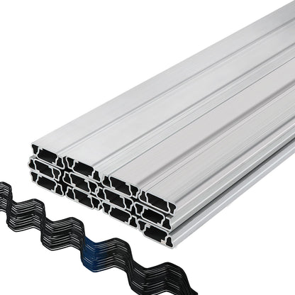 VEVOR Greenhouse Spring Wire 20 Packs / Spring Lock & U-Channel Bundle