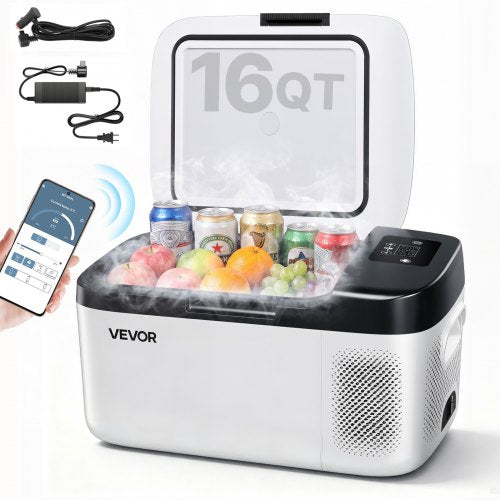 VEVOR Portable Compressor Car Refrigerator 15 L / 100-240V AC