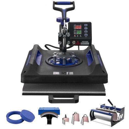 VEVOR Heat Press Machine, 10x12/12x15/15x15 in Combo Press w 15 x 15 in / 8 in 1 / 30 oz Tumbler Press