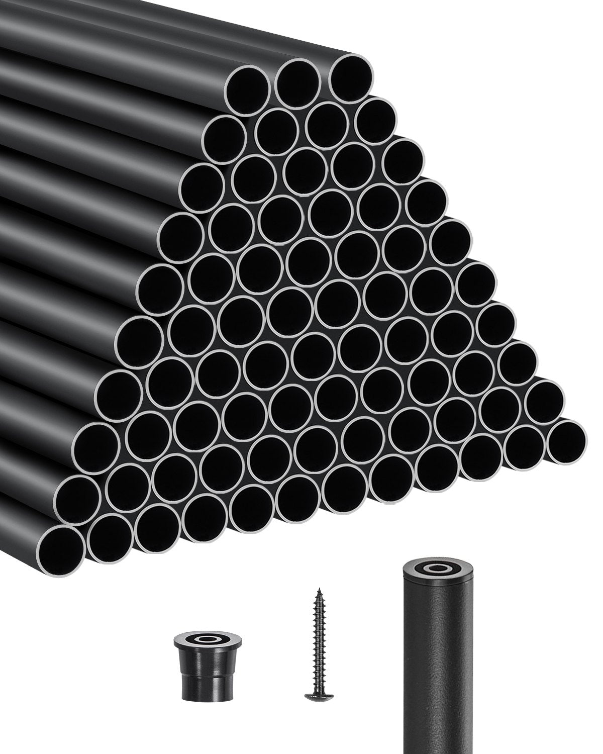 VEVOR Deck Balusters Metal Deck Spindles Round Tube / 101 Pack / 26 in