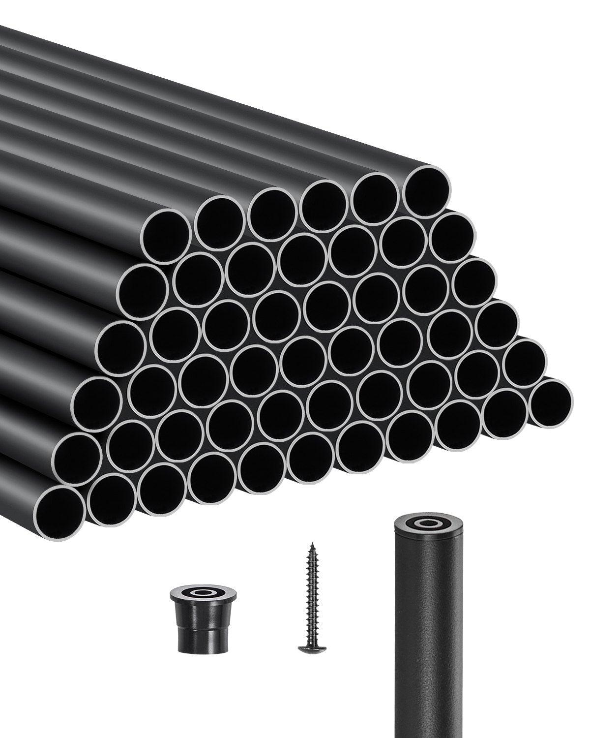VEVOR Deck Balusters Metal Deck Spindles Round Tube / 51 Pack / 32 in
