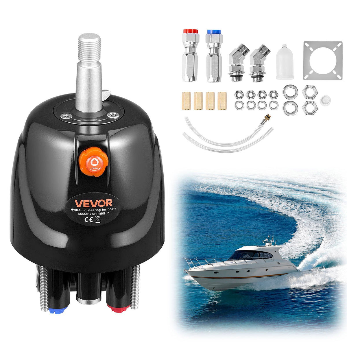vevor-outboard-hydraulic-steering-helm-pump 150 hp