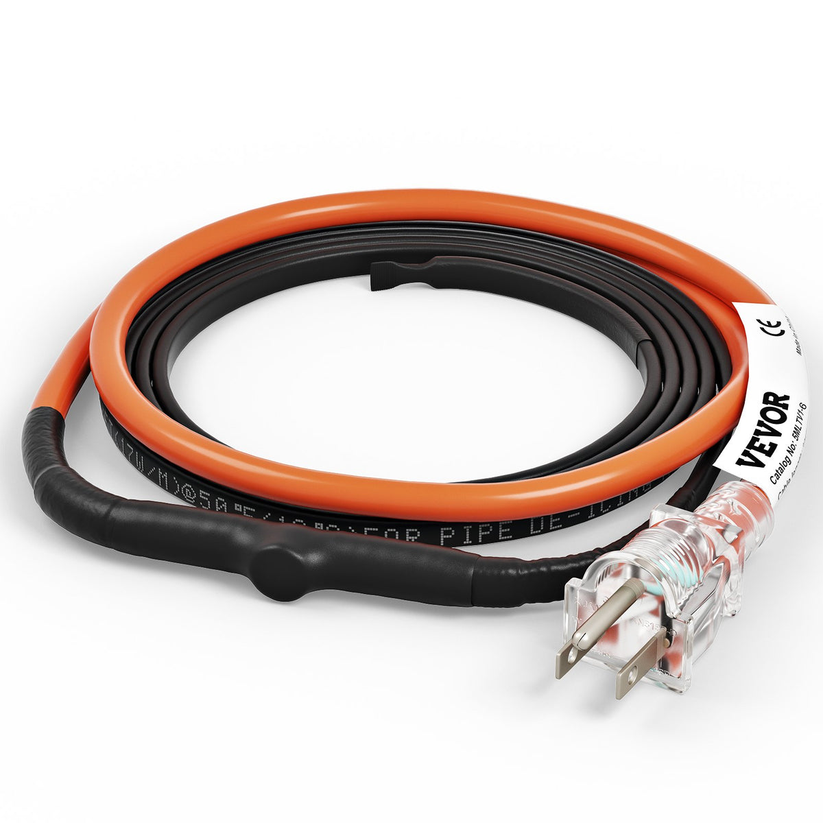 VEVOR Self-Regulating Pipe Heating Cable 5W/ft Heat Tape 6 ft