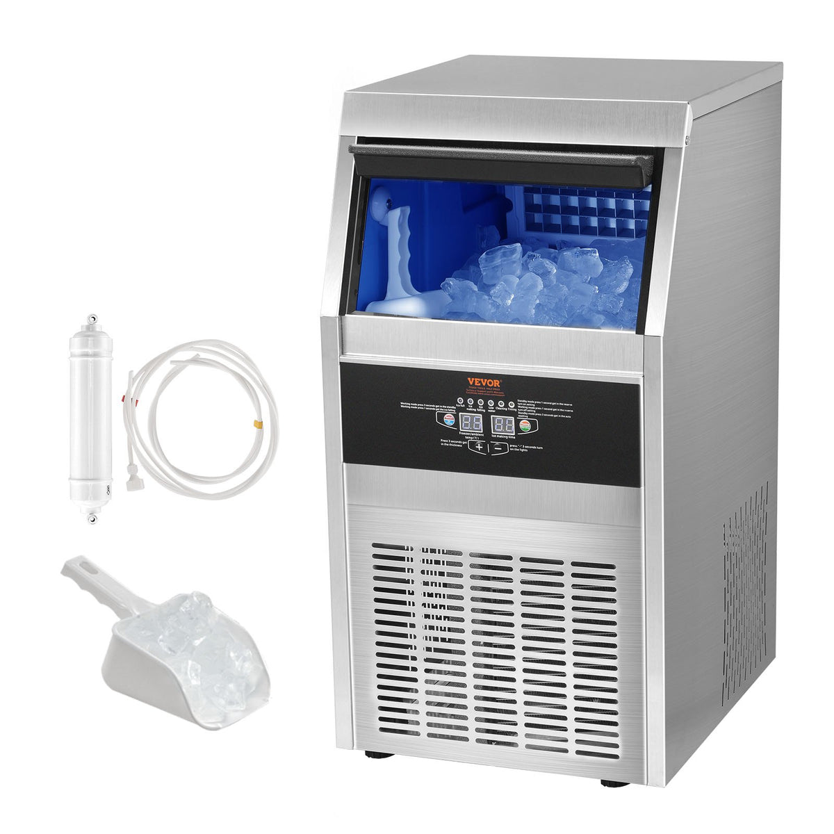 VEVOR Commercial Ice Maker with Digital Controls — ZBJSY45KGP70-4501V1 - view 1