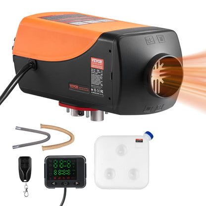 VEVOR Diesel Air Heater 8 kW / DC12-24V, Color Digital Display, 10L Fuel Tank, Orange