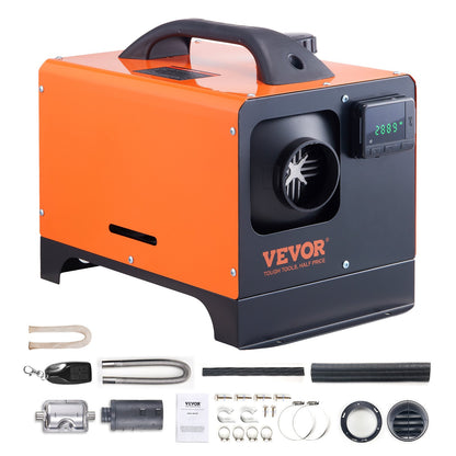 VEVOR Diesel Air Heater 5 kW / All-in-one, LCD Remote Control, Orange