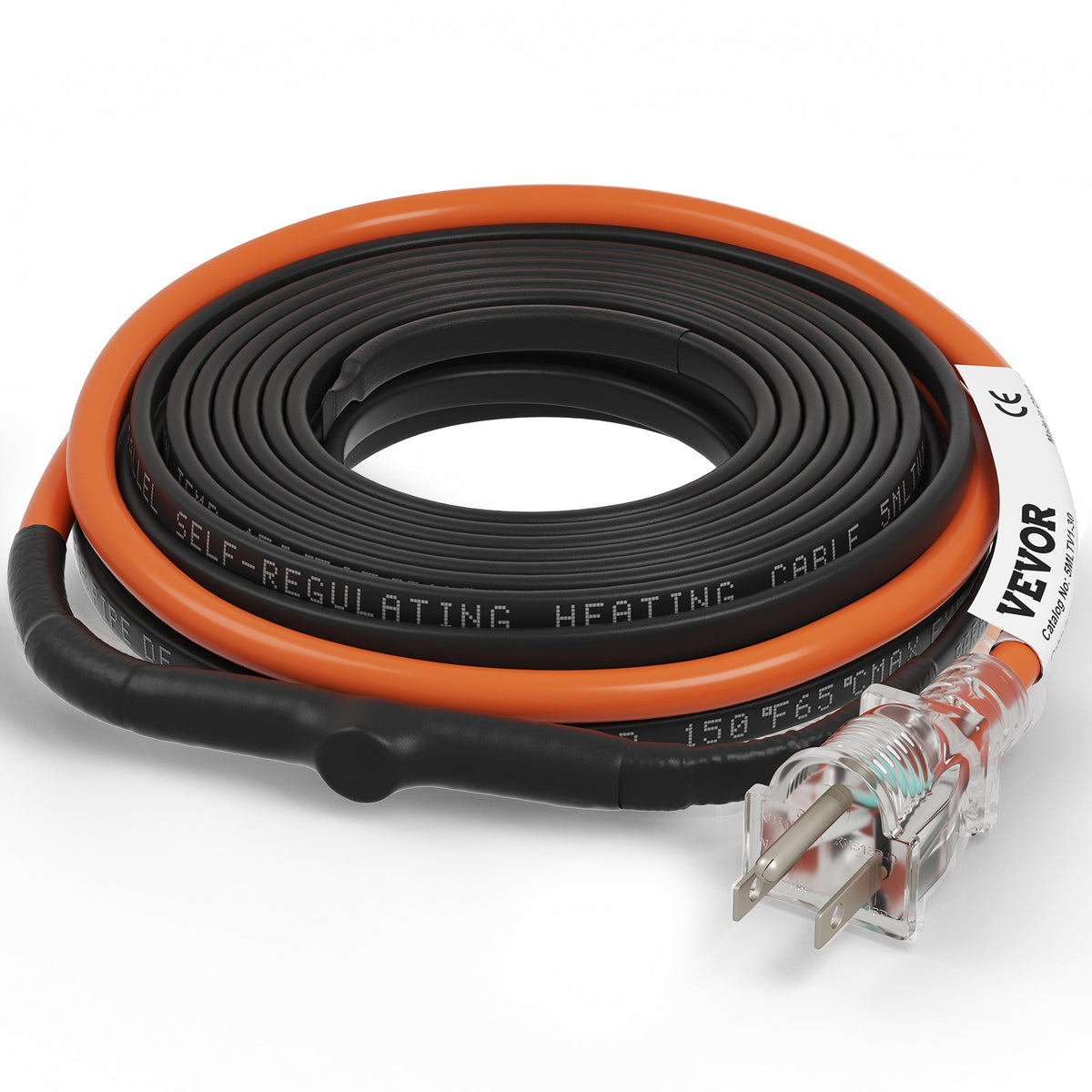 VEVOR Self-Regulating Pipe Heating Cable 5W/ft Heat Tape 30 ft
