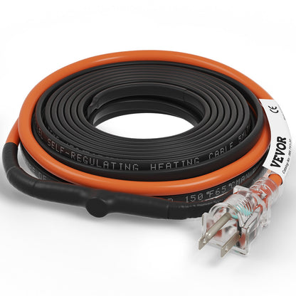 VEVOR Self-Regulating Pipe Heating Cable 5W/ft Heat Tape 30 ft
