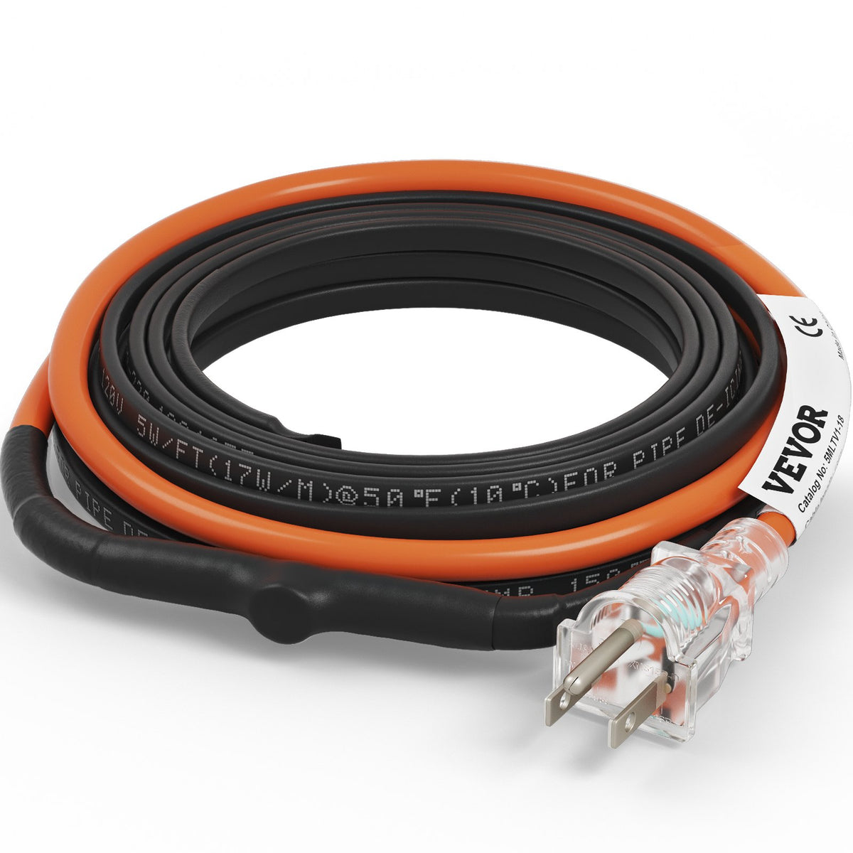 VEVOR Self-Regulating Pipe Heating Cable 5W/ft Heat Tape 18 ft