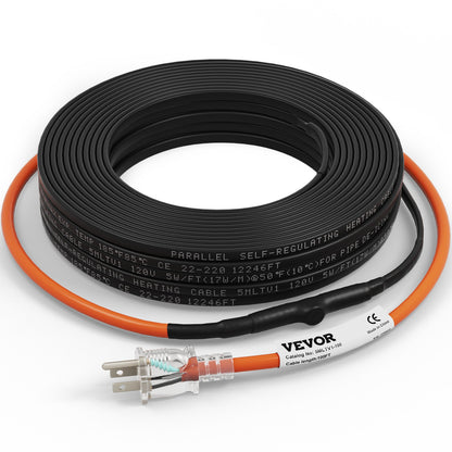 VEVOR Self-Regulating Pipe Heating Cable 5W/ft Heat Tape 100 ft
