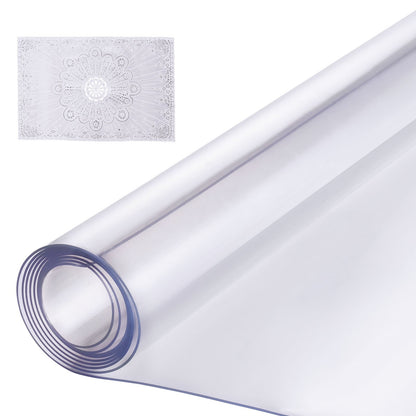 VEVOR Clear & Frosted PVC Table Cover Protector, Waterproof  24 x 96 in / 1.5 mm / Clear