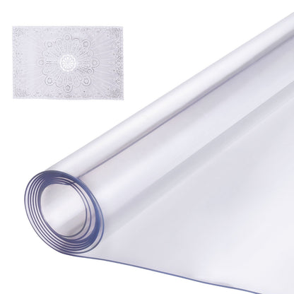 VEVOR Clear & Frosted PVC Table Cover Protector, Waterproof  36 x 48 in / 1.5 mm / Clear