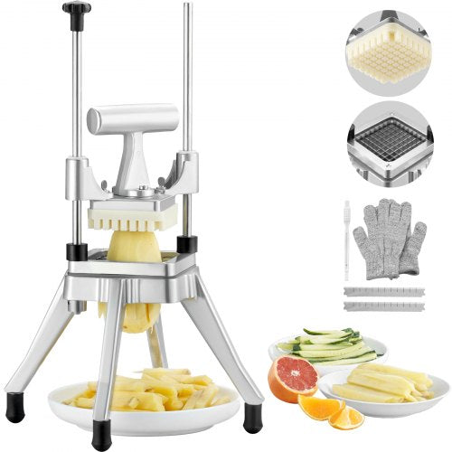 VEVOR Commercial Vegetable Fruit Chopper, Heavy Duty Stainle 3/8 inch