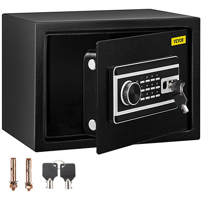VEVOR Steel Security Safe Box, Home and Business Safe with D Single-Door / 0.8 Cubic Feet / Password & Fingerprint