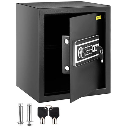 VEVOR Steel Security Safe Box, Home and Business Safe with D Single-Door / 1.7 Cubic Feet / Password & Fingerprint