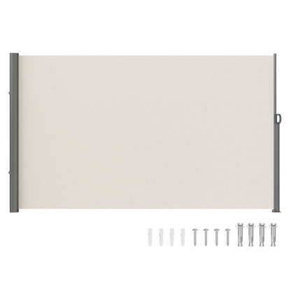 VEVOR Retractable Side Awning, Outdoor Privacy Screen Room D 71 x 118 inch / Beige / 280 g/m²