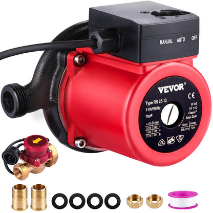 VEVOR Hot Water Recirculating Pump, 110V Water Circulator Pu 245W